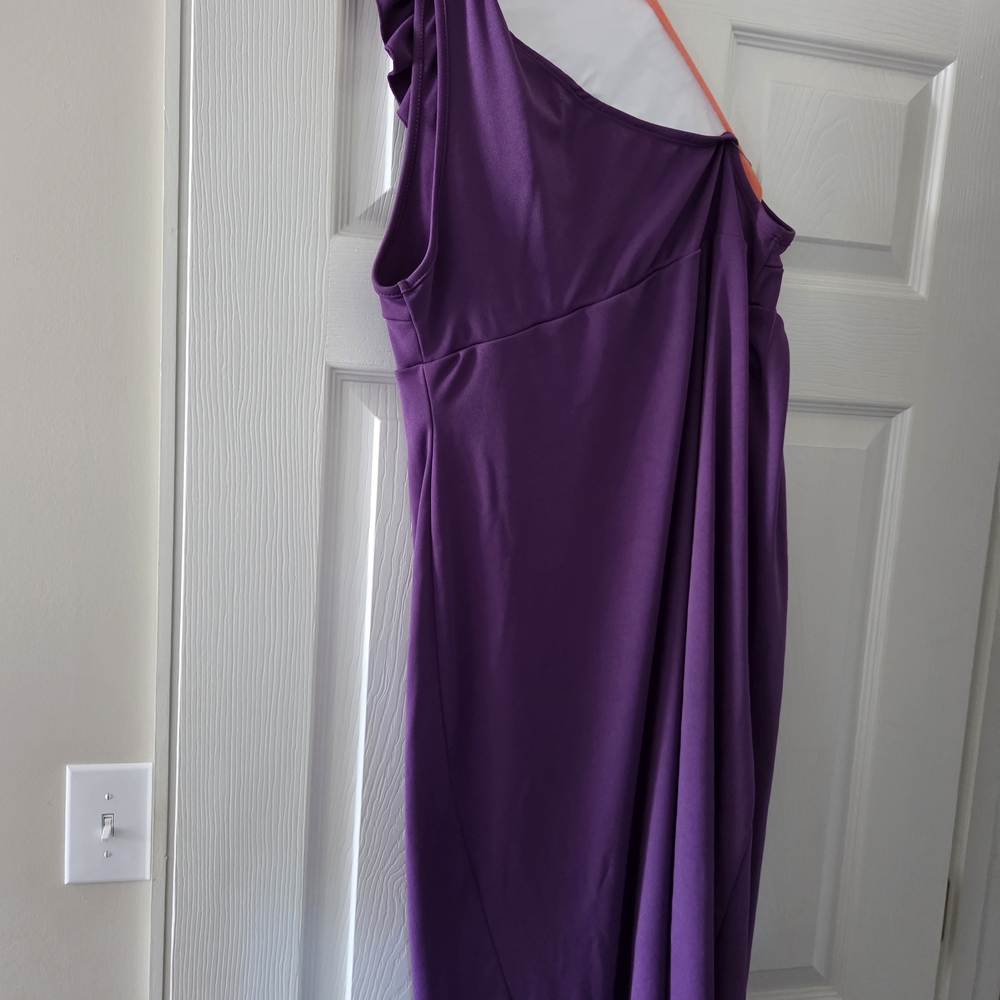 SHEIN Strapless Purple Dress